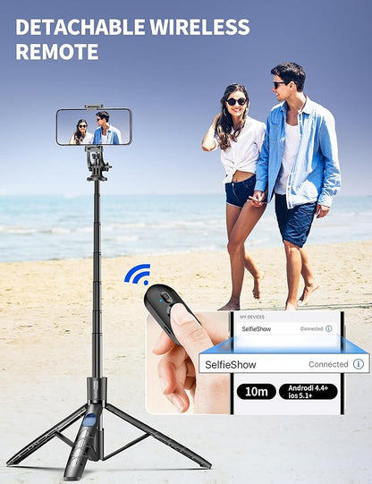 Aluminum 71" Phone Tripod, Travel Tripods - Image 4