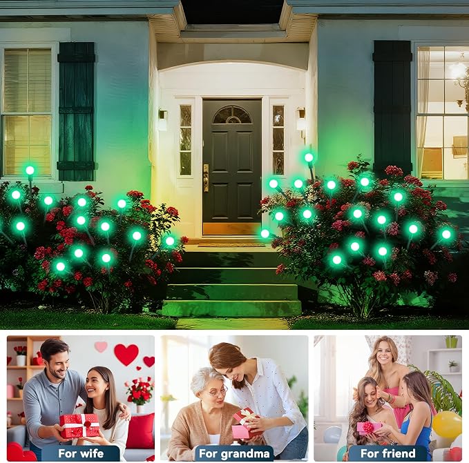 Slyuexu Solar Garden Lights Outdoor Waterproof, 2 Pack 16 LED Swaying Firefly - Image 7