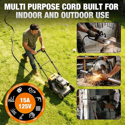 Outdoor Extension Cord 75 FT Waterproof, 12/3 Gauge Heavy Duty 3 Prong Power - Image 7