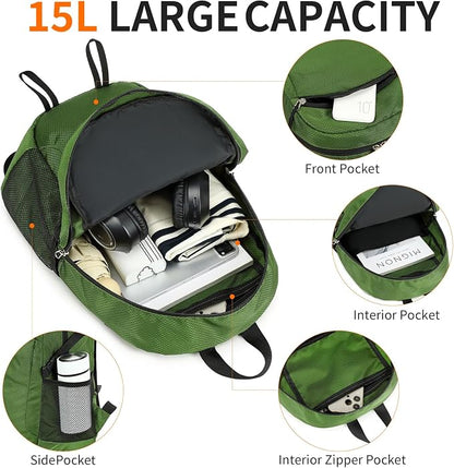 Small Hiking Backpack Travel Lightweight Hiking Packable Daypack - Image 4