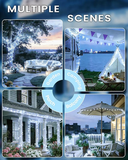 OZS 2PK 240LED Solar Sring Lights Outdoor Waterproof, Solar Christmas Lights - Image 6