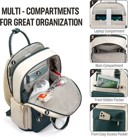 LOVEVOOK Laptop Backpack for Women 15.6 Inch Laptop Bag - Image 2