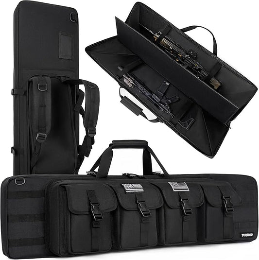 TORIBIO Double Rifle Case Soft Bag 32" 34" 36" 42" 46" 48'' 51“ 55” Gun Case by TORIBIO