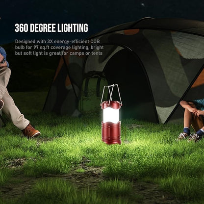 Lichamp LED Camping Lantern, 4 Pack Battery Powered Flashlight - Image 3