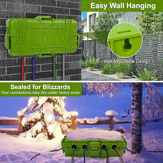 Outdoor Electrical Box Waterproof, OUTDSPLY Medium Outdoor Electrical Boxw/ 6 - Image 4