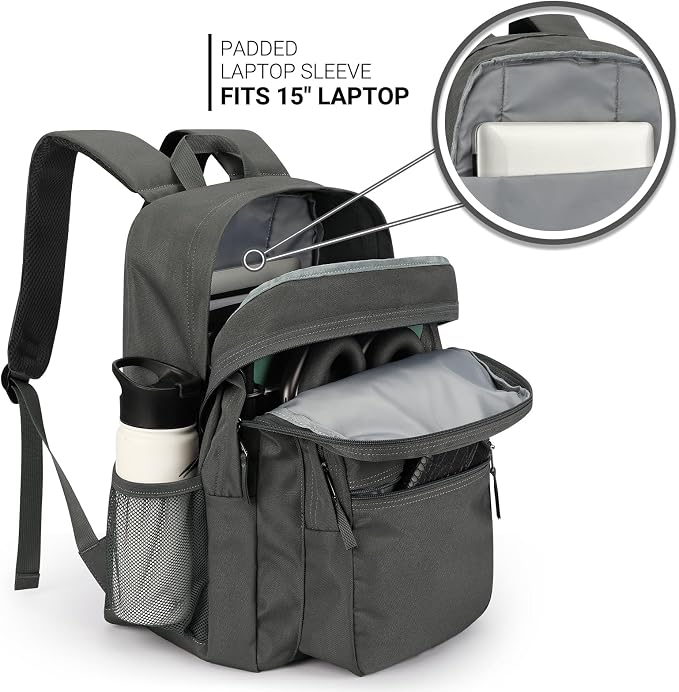 ZORFIN 26L Backpack for College, and Travel: Water Resistant Bookbag - Image 4