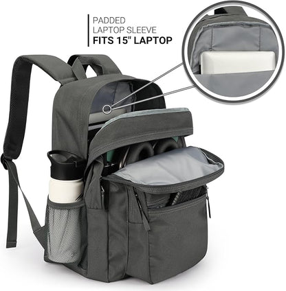 ZORFIN 26L Backpack for College, and Travel: Water Resistant Bookbag - Image 4