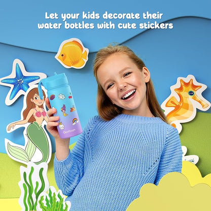 Kids Water Bottle, insulated Stainless Steel Straw Cup - Image 5