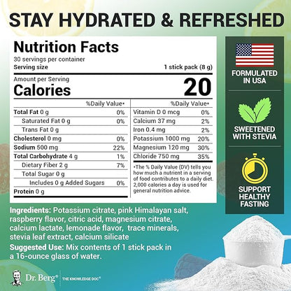 Dr. Berg Sports Hydration Electrolytes Powder w/More Salt - Image 3