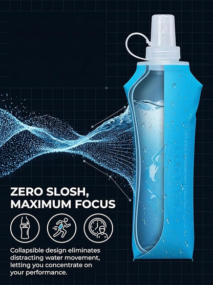 Zelvot Running Vest Soft Flask, BPA-Free 500ml Collapsible Water Bottle - Image 7