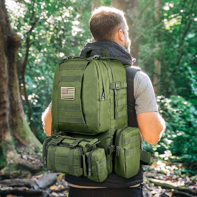 CVLIFE Tactical Backpack Military Army Rucksack 60L Large Assault Pack - Image 6