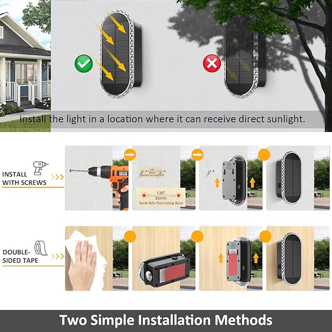 LIANGLOME 8PK Solar Fence Lights Outdoor - Image 6