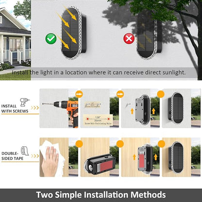 LIANGLOME 8PK Solar Fence Lights Outdoor - Image 6