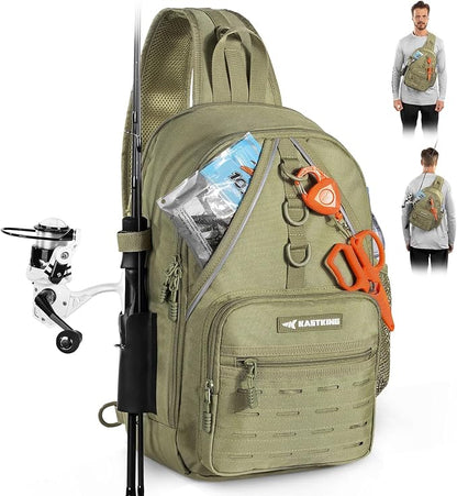 KastKing Karryall Sling Tackle Bag–Fishing Sling Pack, Fishing Backpack by KastKing