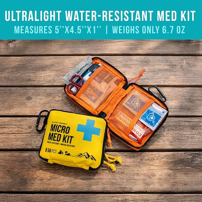 EVERLIT Mini First Aid Kit, Ultralight Compact Water-Resistant Hiker Medical Kit - Image 4