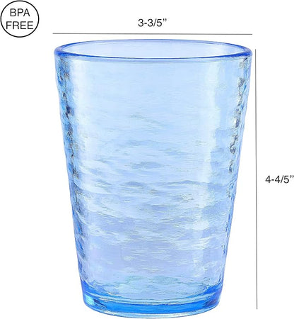 KLIFA- RIPPLE- 16 ounce, Acrylic Tumbler Drinking Glasses Cups, Stackable - Image 6