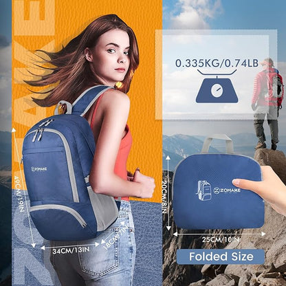ZOMAKE Lightweight Packable Backpack 30L, Foldable Hiking Backpacks Water - Image 2