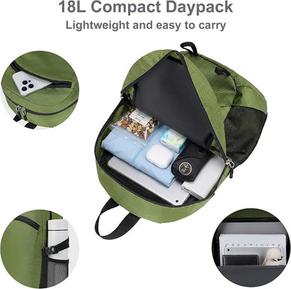 Lightweight Hiking Backpack 18L Packable Foldable Small Daypack Collapsible - Image 3