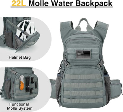 CVLIFE Hydration Backpack with 3L TPU Tactical Water Bladder, 22L Hiking - Image 2