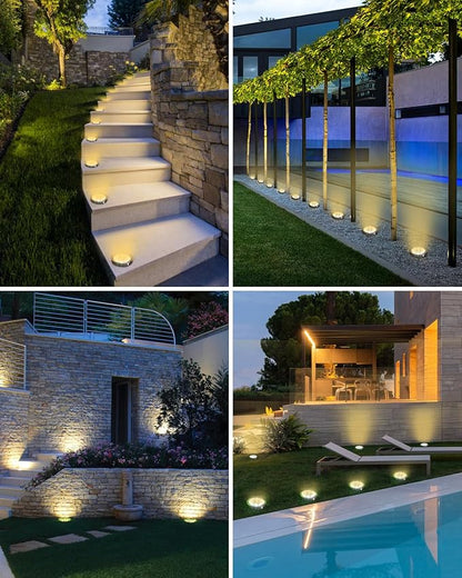 btfarm 2 Pack Solar Lights Outdoor, 8 LED Solar Ground Lights IP65 Waterproof - Image 5