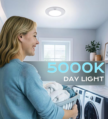 CLOUDY BAY Motion Sensor Ceiling Light Indoor, 120V CRI90 10W 5000K Bright Day - Image 2