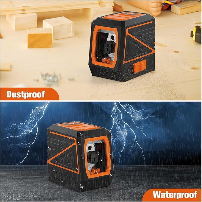 Laser Level with Tripod, 100 feet Green Cross Line Self Rotary Leveling Laser - Image 3