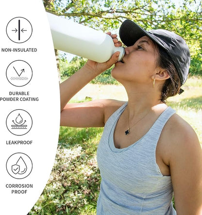 Bambaw 500 ml Stainless Steel Water Bottle, Non-Insulated Sports Stainless - Image 3