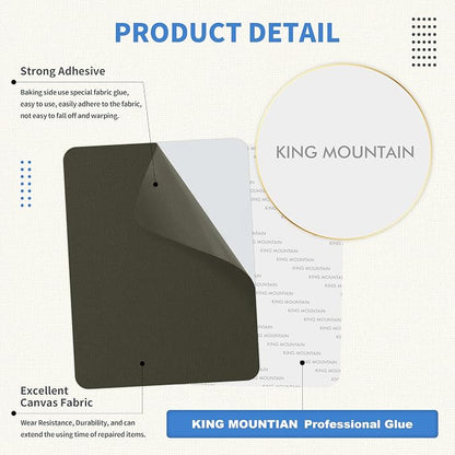 KING MOUNTAIN Canvas Repair Patch 9 x11 Inch 2 Pcs Self-Adhesive Waterproof - Image 3