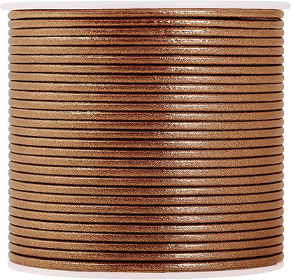 Mandala Crafts Round Genuine Bronze Leather Cord - Image 2