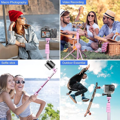 Sensyne 62" Phone Tripod & Selfie Stick, Extendable Cell Phone Tripod Stand - Image 2
