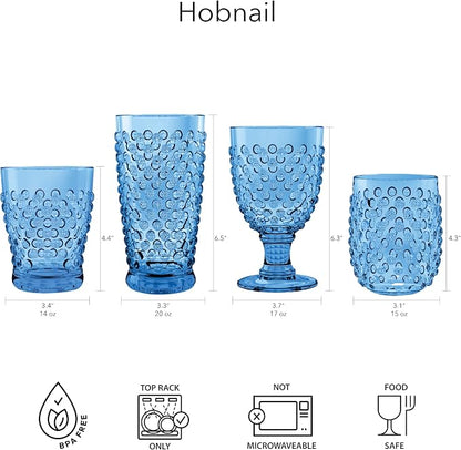 Hobnail Acrylic Wine Glass - Image 4