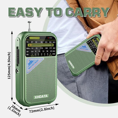 XHDATA D221 NOAA Weather Radio Portable AM FM Shortwave Radio Receiver - Image 3