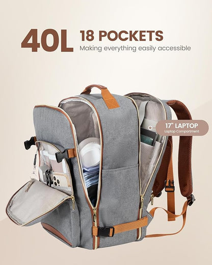 LOVEVOOK Travel Backpack for Women & Men 40L, Airline Approved Carry On - Image 3