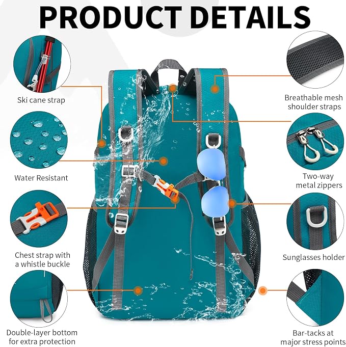 45L Lightweight Packable Backpack – Durable Foldable Daypack - Image 3