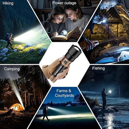 SKYFIRE Rechargeable Flashlights High Lumens, 10000mAh Super Bright Flashlight - Image 7