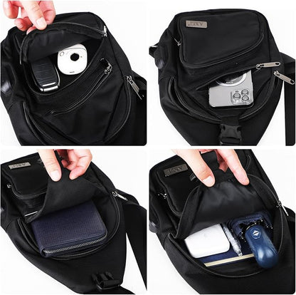 AMJ Crossbody Sling Bag Men Women, Casual Shoulder Backpack, Chest Daypack - Image 5