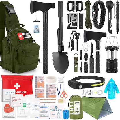 Survival Kit, Camping Axe, Crossbody Bag by XIFOZA