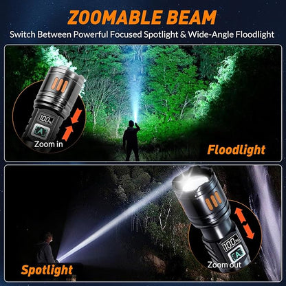 AYL Rechargeable Flashlights 2 Pack, Super Bright High Lumens Flash Light - Image 3