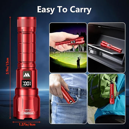 WdtPro LED Rechargeable Flashlight 2 Pack, Super Bright Zoomable 6000 Lumens - Image 6