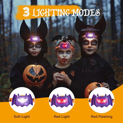 EverBrite Halloween Bat Headlamps Halloween Gifts, 5 Pack Head Lamps - Image 3