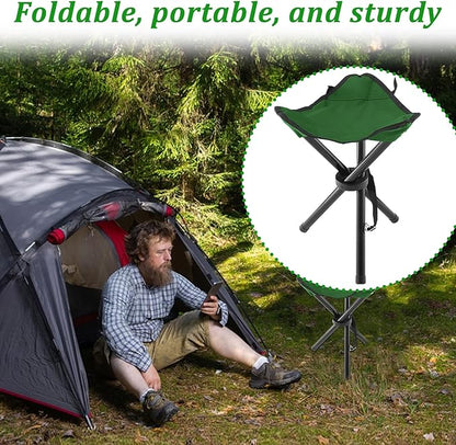 Folding Camping Stool, Portable Travel Outdoor Tripod Seat - Image 7