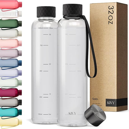 KIVY Slim Water Bottle 32oz Fits Backpack & Cupholder by KIVY