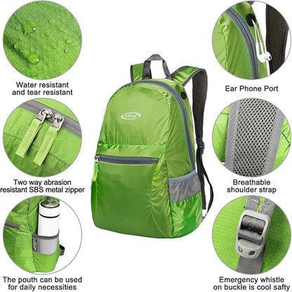 G4Free 20L Lightweight Packable Backpack Travel Hiking Daypack Foldable Backpack - Image 3