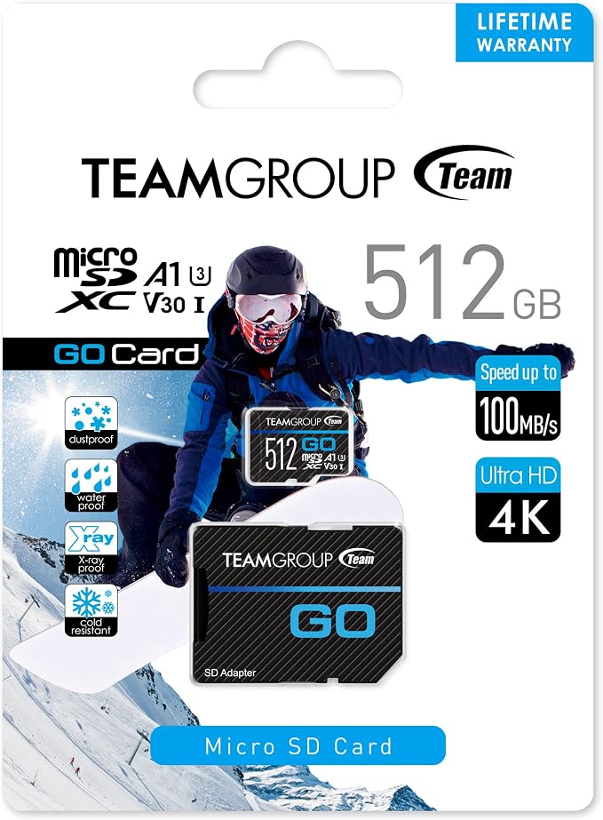 TEAMGROUP GO Card 512GB MicroSDXC UHS-I U3 V30 4K - Image 8