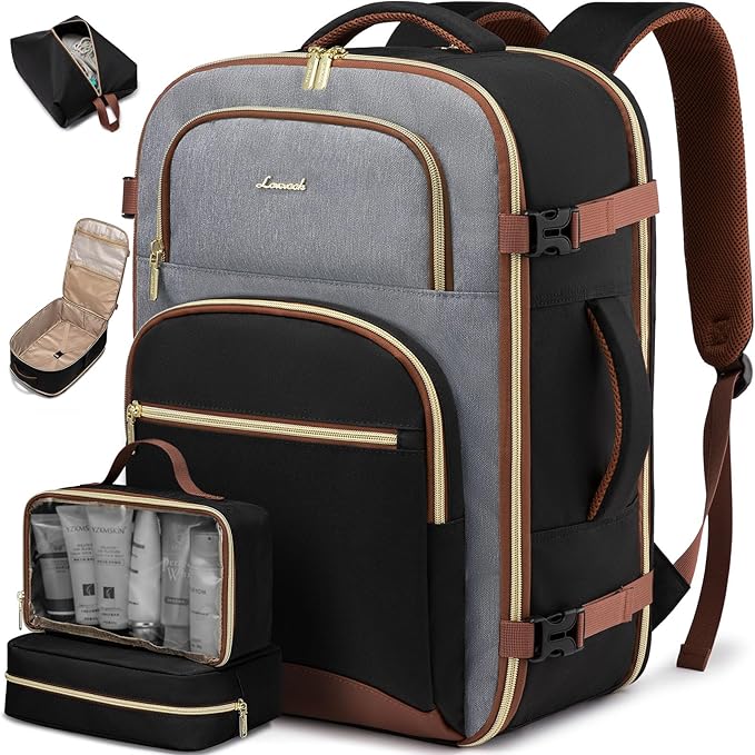 LOVEVOOK Travel Essentials Carry on Backpack 40L Travels Backpack by LOVEVOOK
