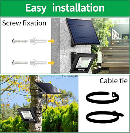 intelamp Solar Lights Outdoor, 4400mAh Solar Powered Flood Lights, Security - Image 7