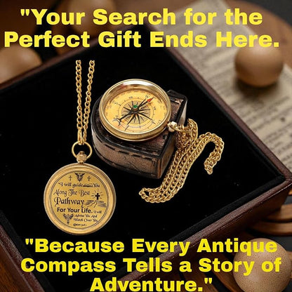 Handmade Brass Antique Compass - Image 6