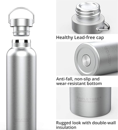 Triple Tree 34OZ Vacuum Insulated Stainless Steel Water Bottle, Double Wall - Image 5