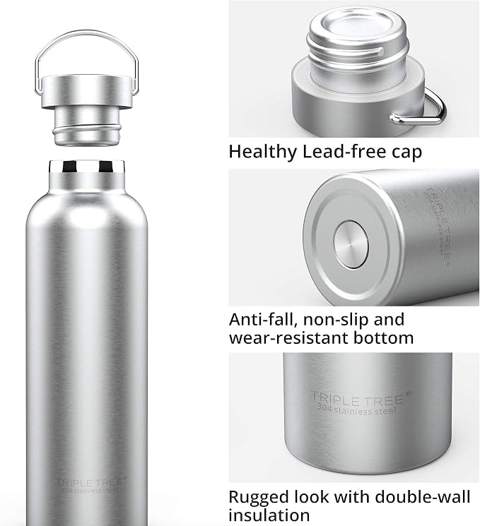 Triple Tree 26OZ Vacuum Insulated Stainless Steel Water Bottle, Double Wall - Image 5