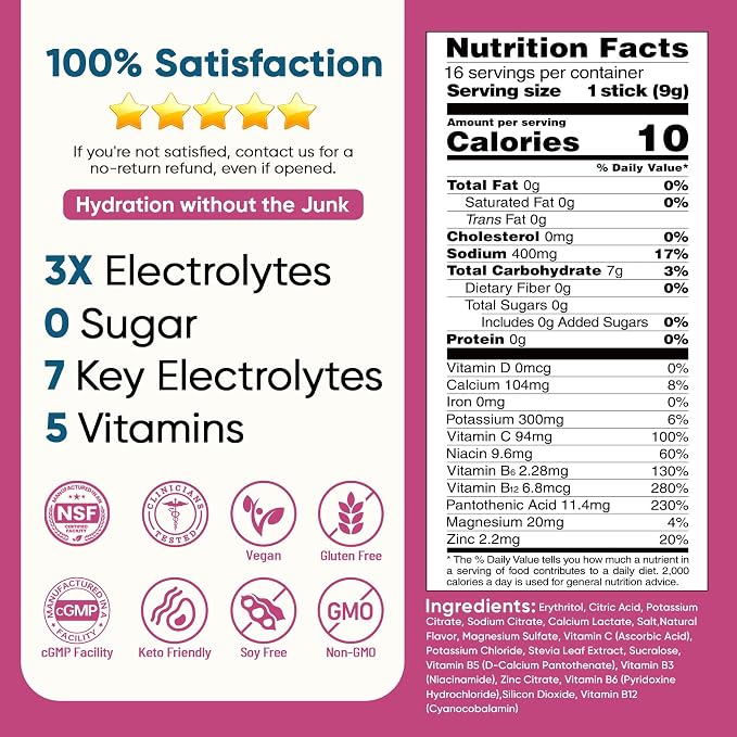 Venture Pal Sugar Free Electrolyte Powder Packets - Image 7
